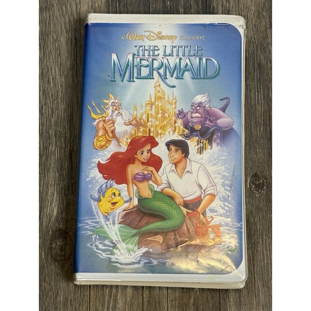 Disney The Little Mermaid (VHS Tape, 1989) Black Diamond Clamshell Banned Cover